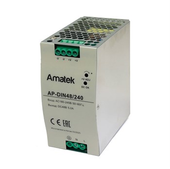 AP-DIN48/240 - блок питания 48В / 5А / 240Вт стабилизированный 7000952 - фото 13676