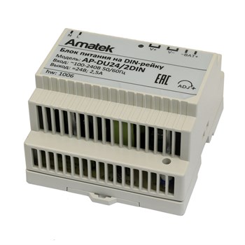 AP-DU24/2DIN - блок питания 24В / 2,5А резервированный, стабилизированный 7001006