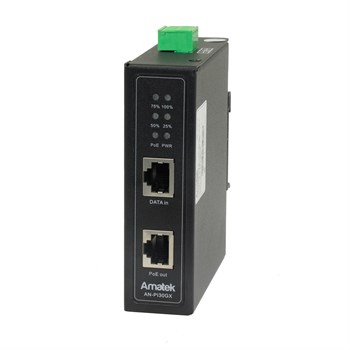 AN-PI30GX - промышленный инжектор PoE 30Вт, 2.5 Гбит/с, DC 12-57В  (Booster) 7001077
