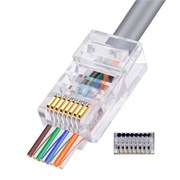 AVC-RJ45-MPT - Разъем RJ-45 штекер, сквозной, 8p8c, упаковка 20 шт. 7001064